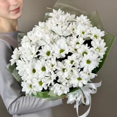 Букет «Мечты о лете» – свежесть белых хризантем Чаплыгин Липецкая область