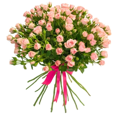 Букет «Нежные объятия» – романтика розовых кустовых роз Чаплыгин Липецкая область