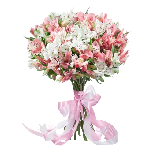 «Воздушная нежность»  букет из розовых альстромерий Чаплыгин Липецкая область