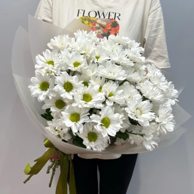 Букет «Летнее настроение» – свежесть белых хризантем Чаплыгин Липецкая область