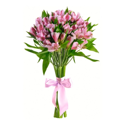 Букет «Хорошее настроение» из розовых альстромерий – солнечный подарок Чаплыгин Липецкая область