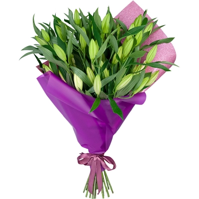 Изысканный букет из 15 свежих лилий – королевский подарок Чаплыгин Липецкая область