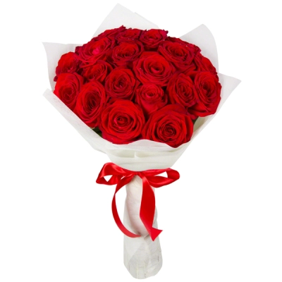 Букет из красных роз в фетре Чаплыгин Липецкая область