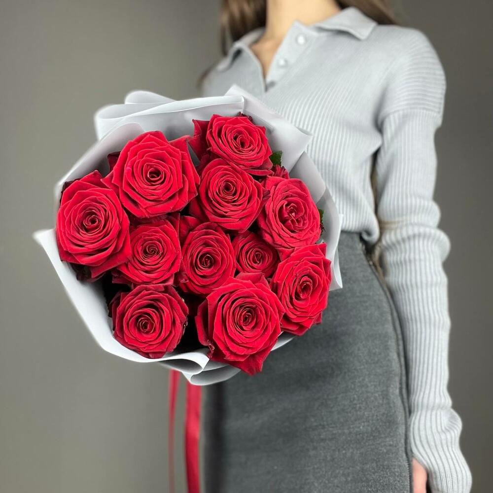 Букет «Красный бархат» – роскошь эквадорских роз Чаплыгин Липецкая область