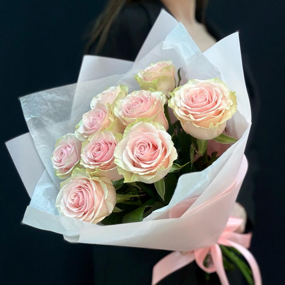 Букет из 9 розовых роз – нежность в каждом лепестке Чаплыгин Липецкая область