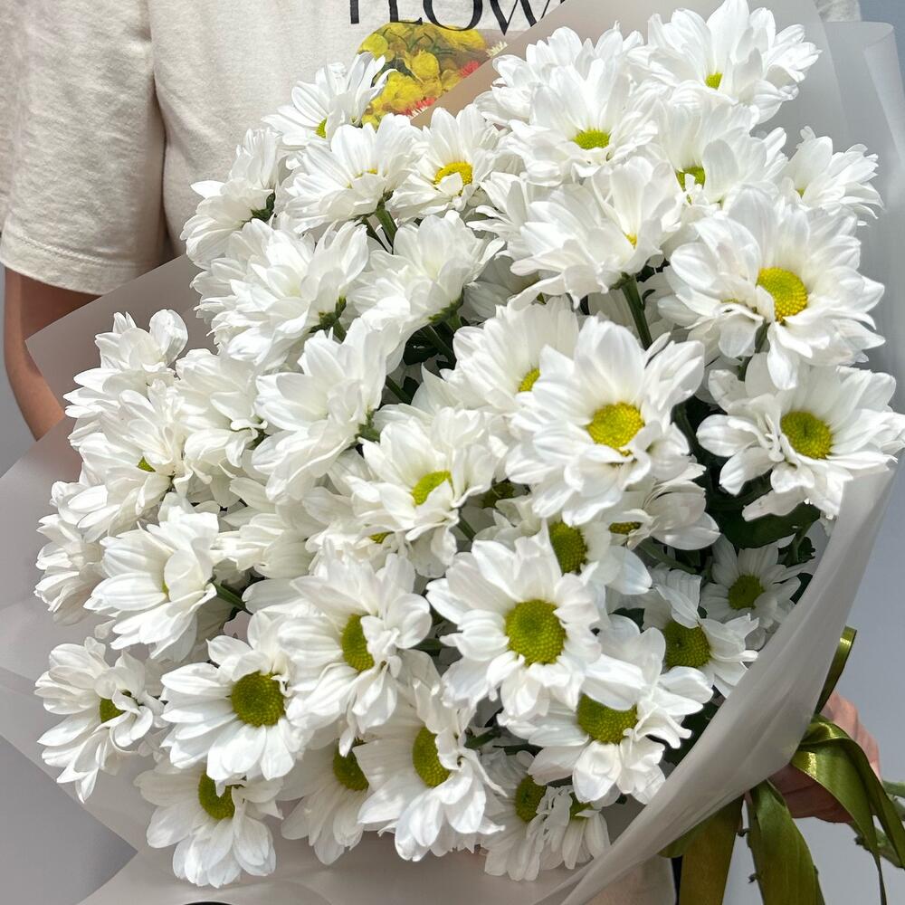 Букет «Летнее настроение» – свежесть белых хризантем Чаплыгин Липецкая область