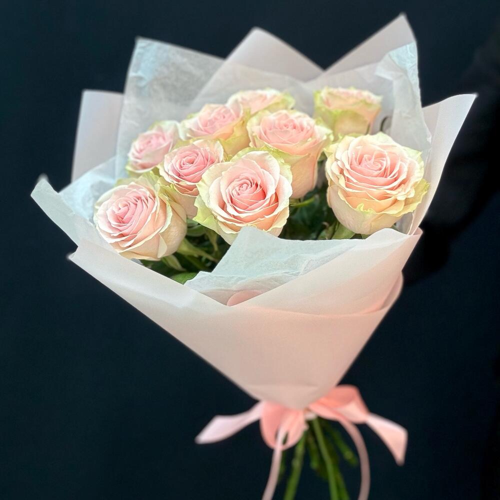 Букет из 9 розовых роз – нежность в каждом лепестке Чаплыгин Липецкая область