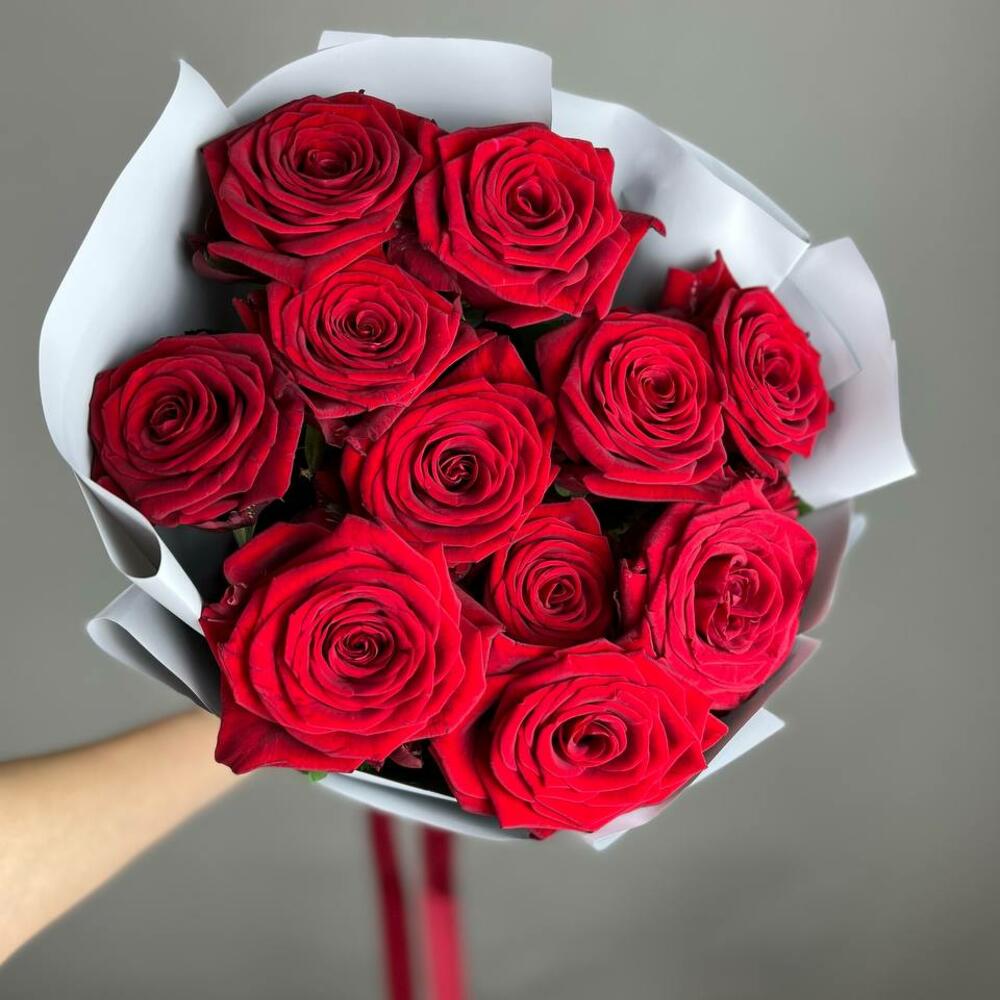 Букет «Красный бархат» – роскошь эквадорских роз Чаплыгин Липецкая область