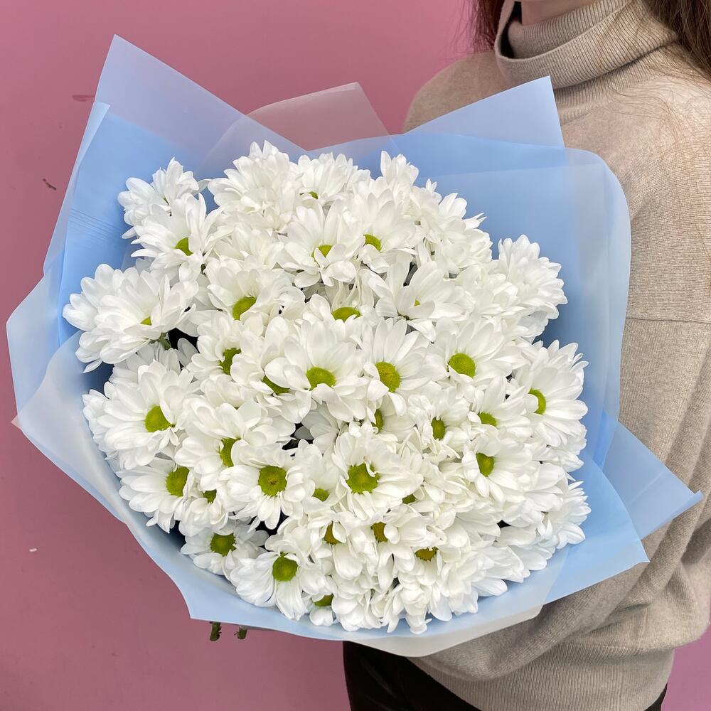 Букет «Ромашковое поле» – свежесть белых хризантем Чаплыгин Липецкая область