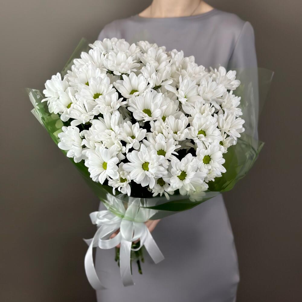 Букет «Мечты о лете» – свежесть белых хризантем Чаплыгин Липецкая область