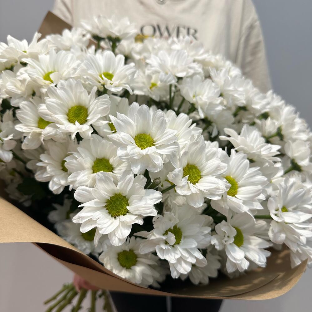 Букет «Летняя свежесть» – дыхание лета в белых хризантемах Чаплыгин Липецкая область
