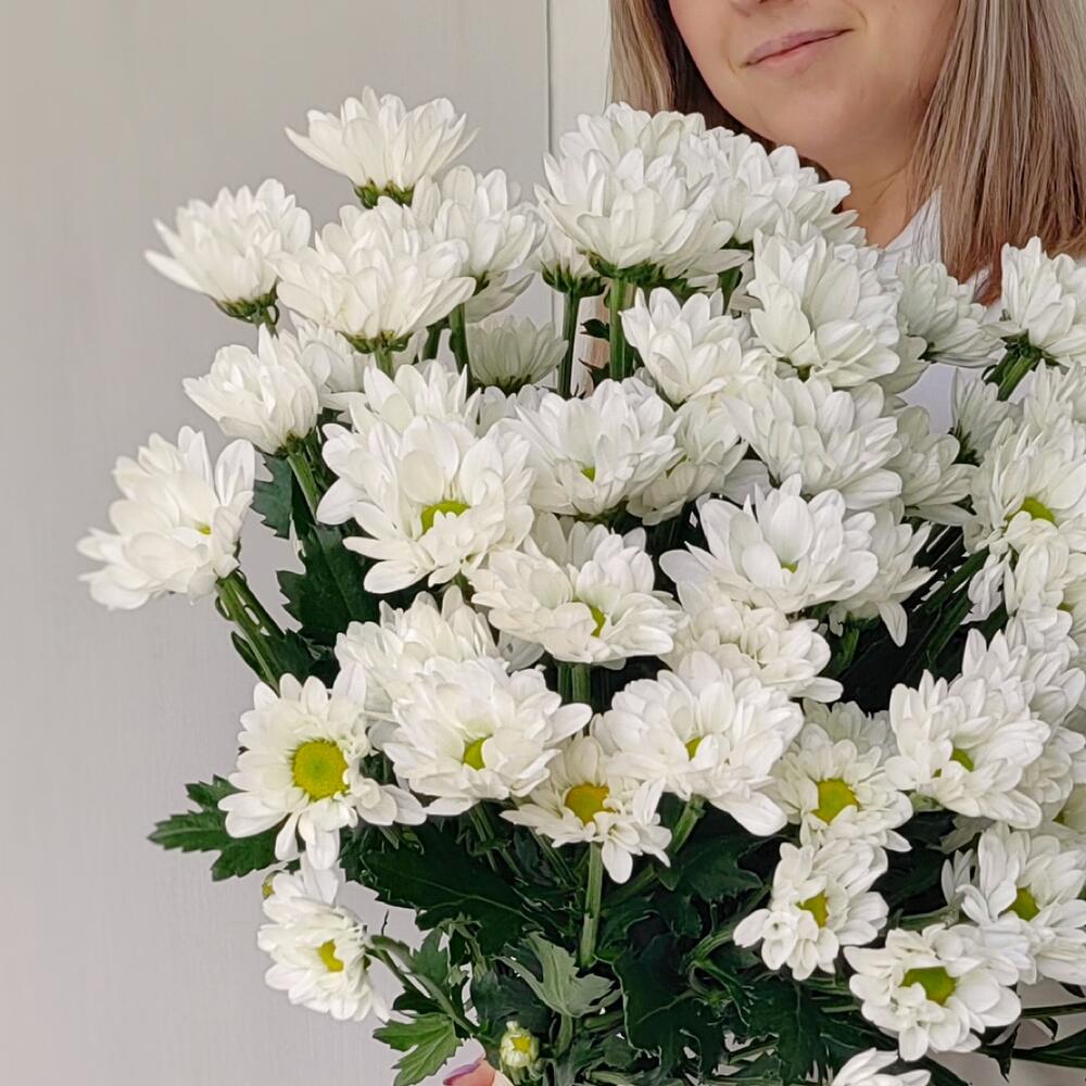 Букет «Ромашка» — свежесть белых хризантем в деревенском стиле Чаплыгин Липецкая область