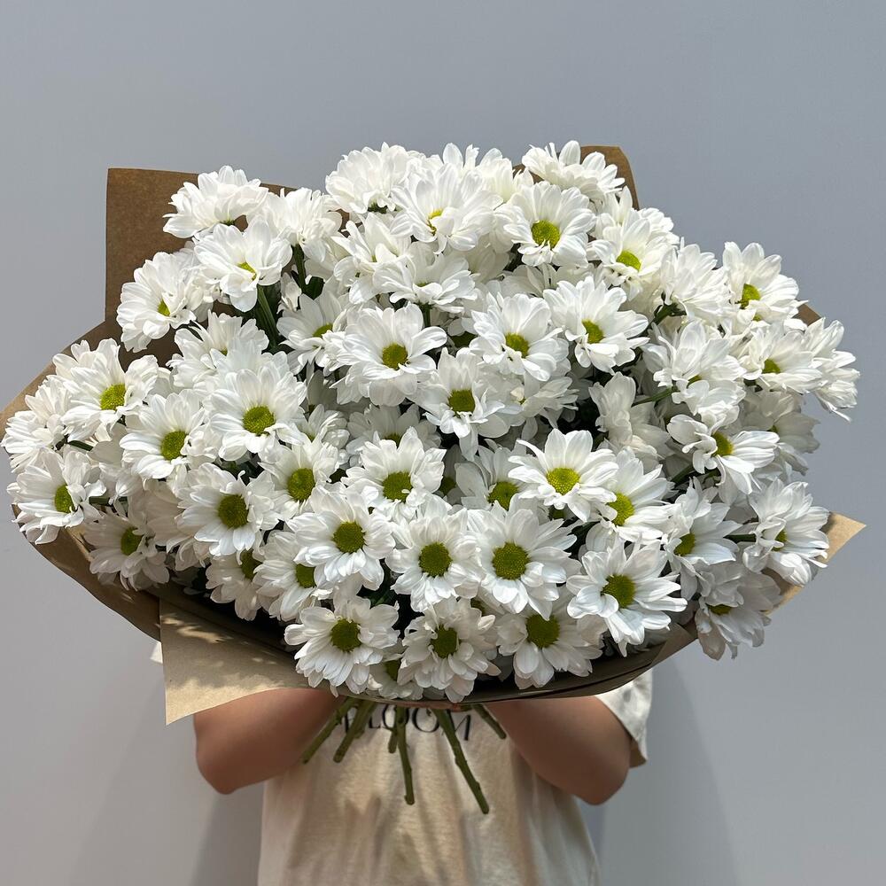 Букет «Летняя свежесть» – дыхание лета в белых хризантемах Чаплыгин Липецкая область