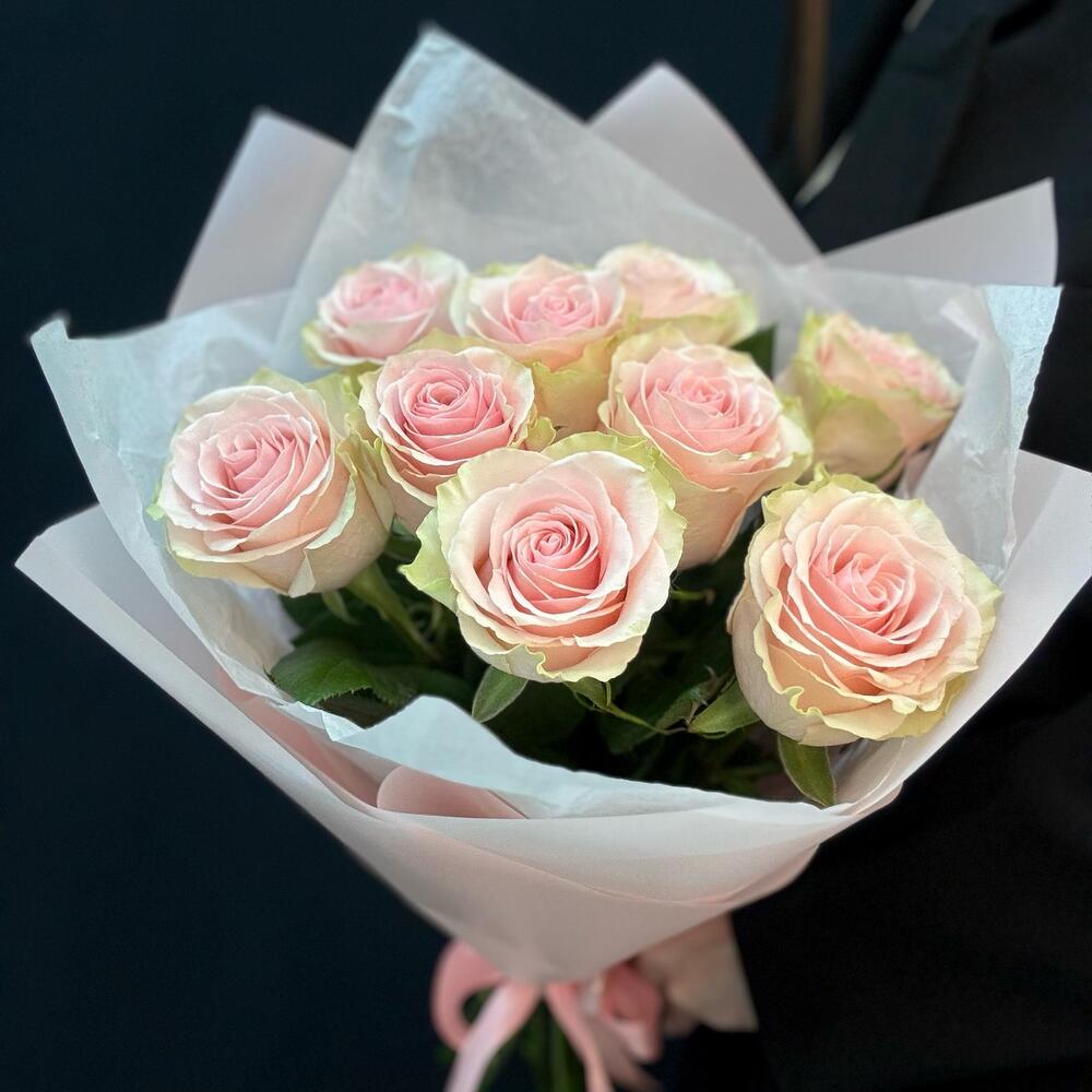 Букет из 9 розовых роз – нежность в каждом лепестке Чаплыгин Липецкая область